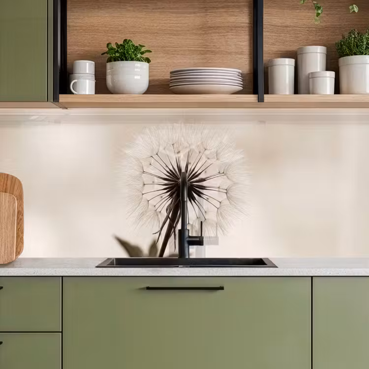 Keuken achterwand - Paardenbloem - Minimalistisch - Wit — 8
