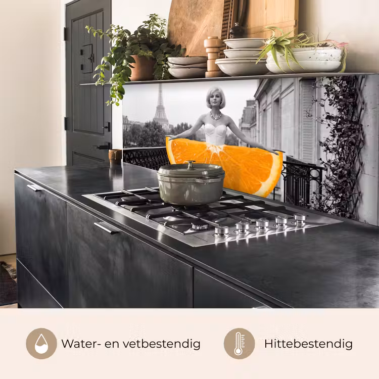 Keuken achterwand - Sinaasappel - Eiffeltoren - Vrouw — 5