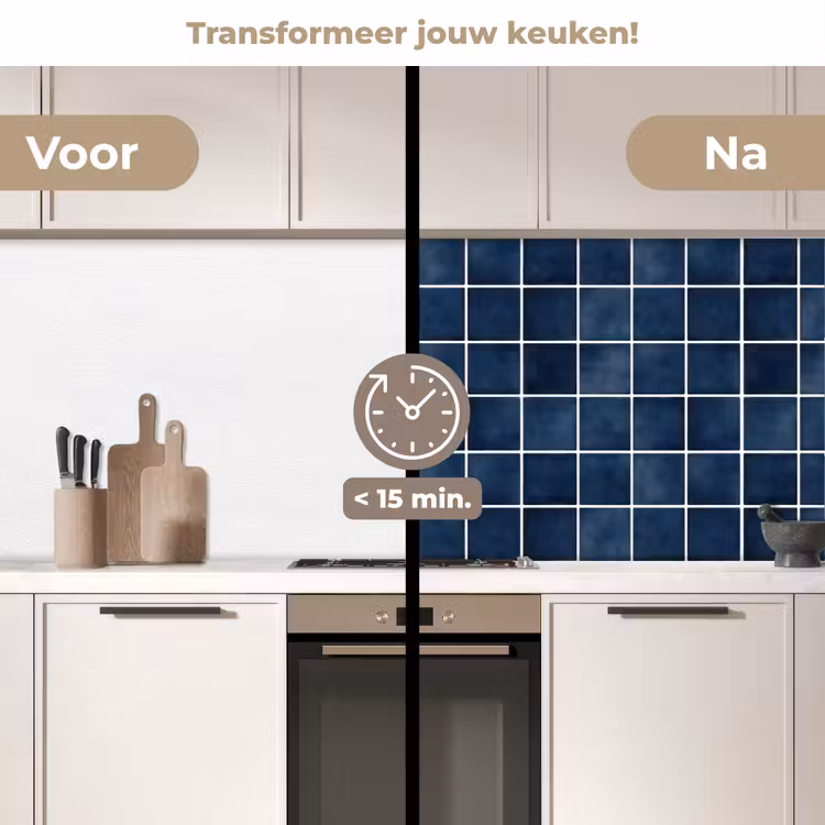 Keuken achterwand - Tegel - Modern - Blauw — 3