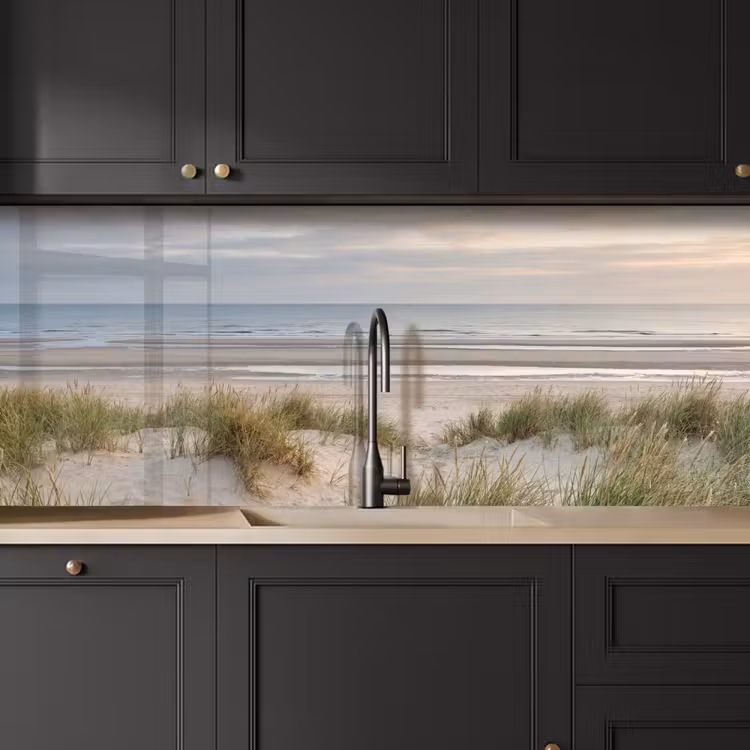 Keuken achterwand - Zandstrand - Bewolkt - Duinen — 6