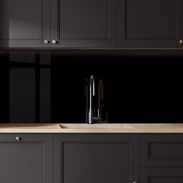 Keuken achterwand - Zwart - Effen kleur — 6