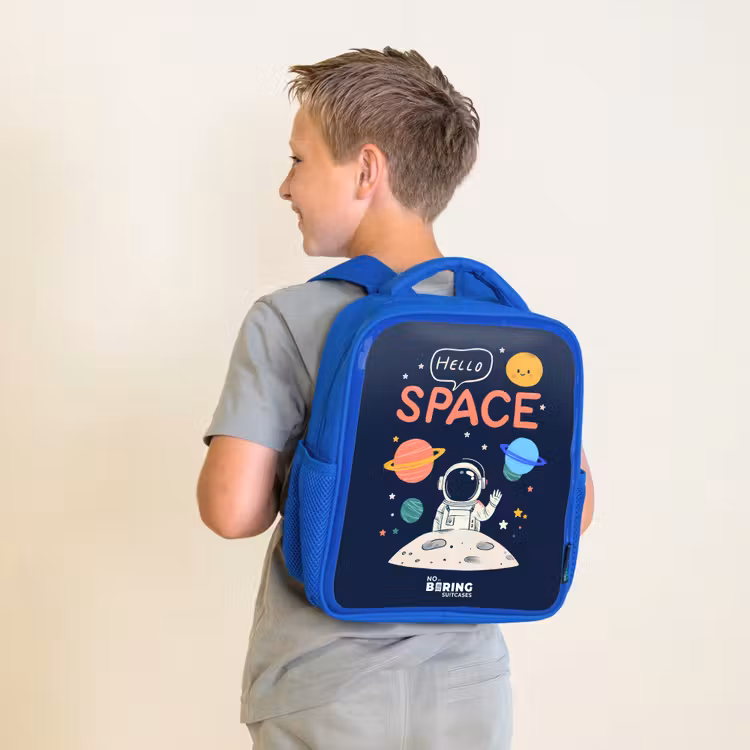 Rugzak kind - blauw - Astronaut - Quote - Planeten - Sterren — 3