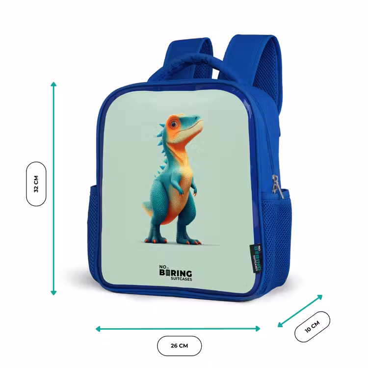 Rugzak kind - blauw - Dino - Dier - Groen - Oranje — 5