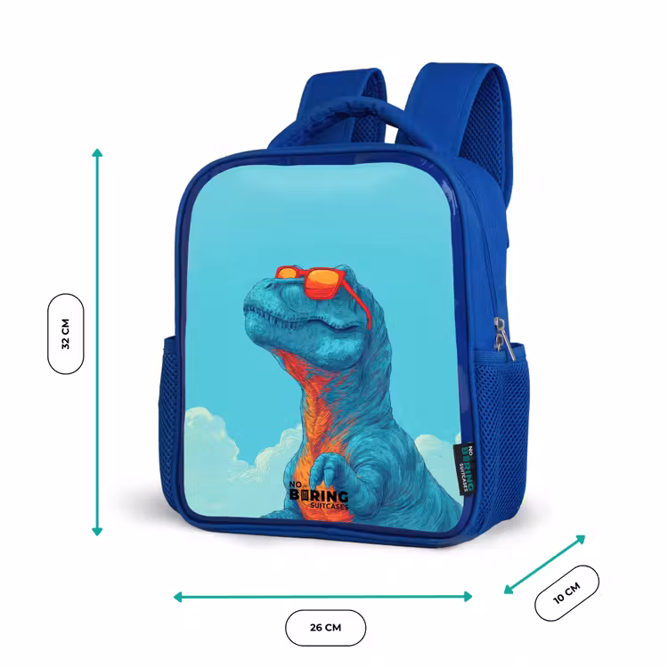Rugzak kind - blauw - Dino - Zonnebril - Blauw — 5