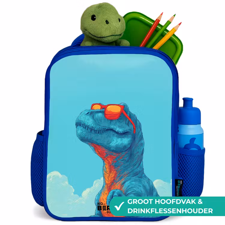 Rugzak kind - blauw - Dino - Zonnebril - Blauw — 6