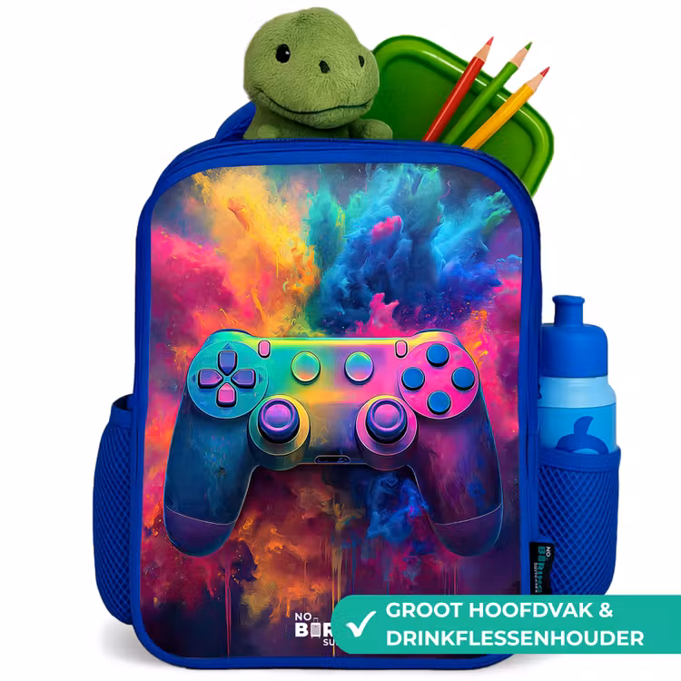 Rugzak kind - blauw - Game - Controller - Kleurrijk - Explosie — 6