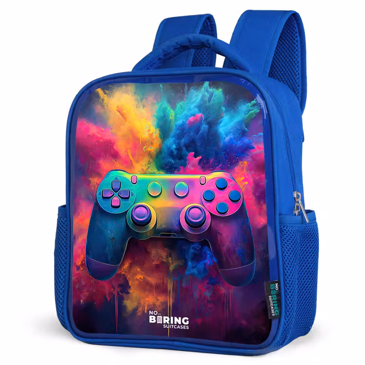 Rugzak kind - blauw - Game - Controller - Kleurrijk - Explosie — 7