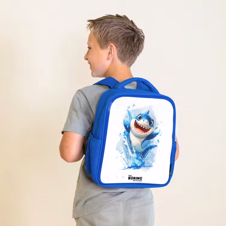 Rugzak kind - blauw - Haai - Tanden - Water — 3