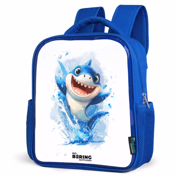 Rugzak kind - blauw - Haai - Tanden - Water — 7
