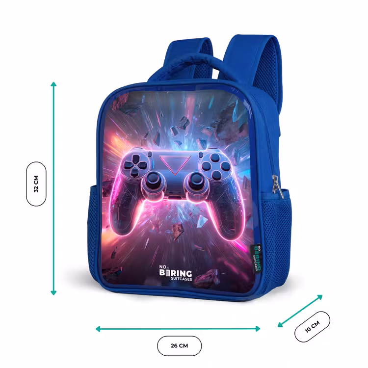 Rugzak kind - blauw - Game - Controller - Neon — 5