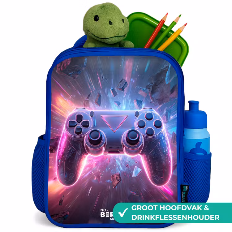 Rugzak kind - blauw - Game - Controller - Neon — 6