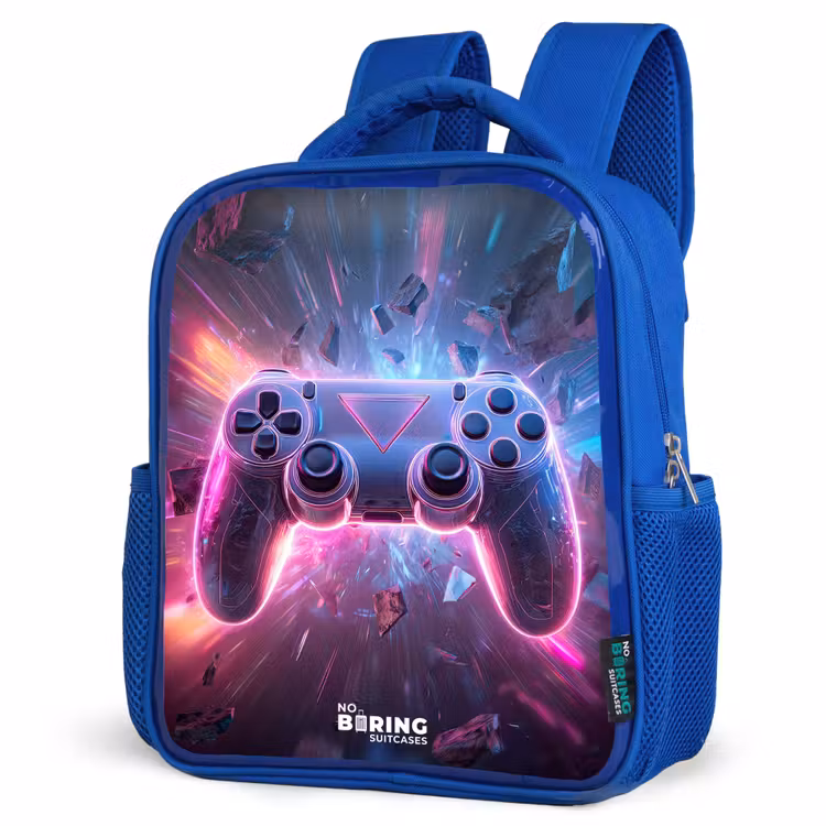 Rugzak kind - blauw - Game - Controller - Neon — 7
