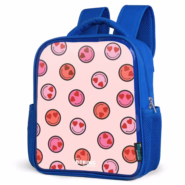 Rugzak kind - blauw - Hartje - Smiley - Patroon — 7