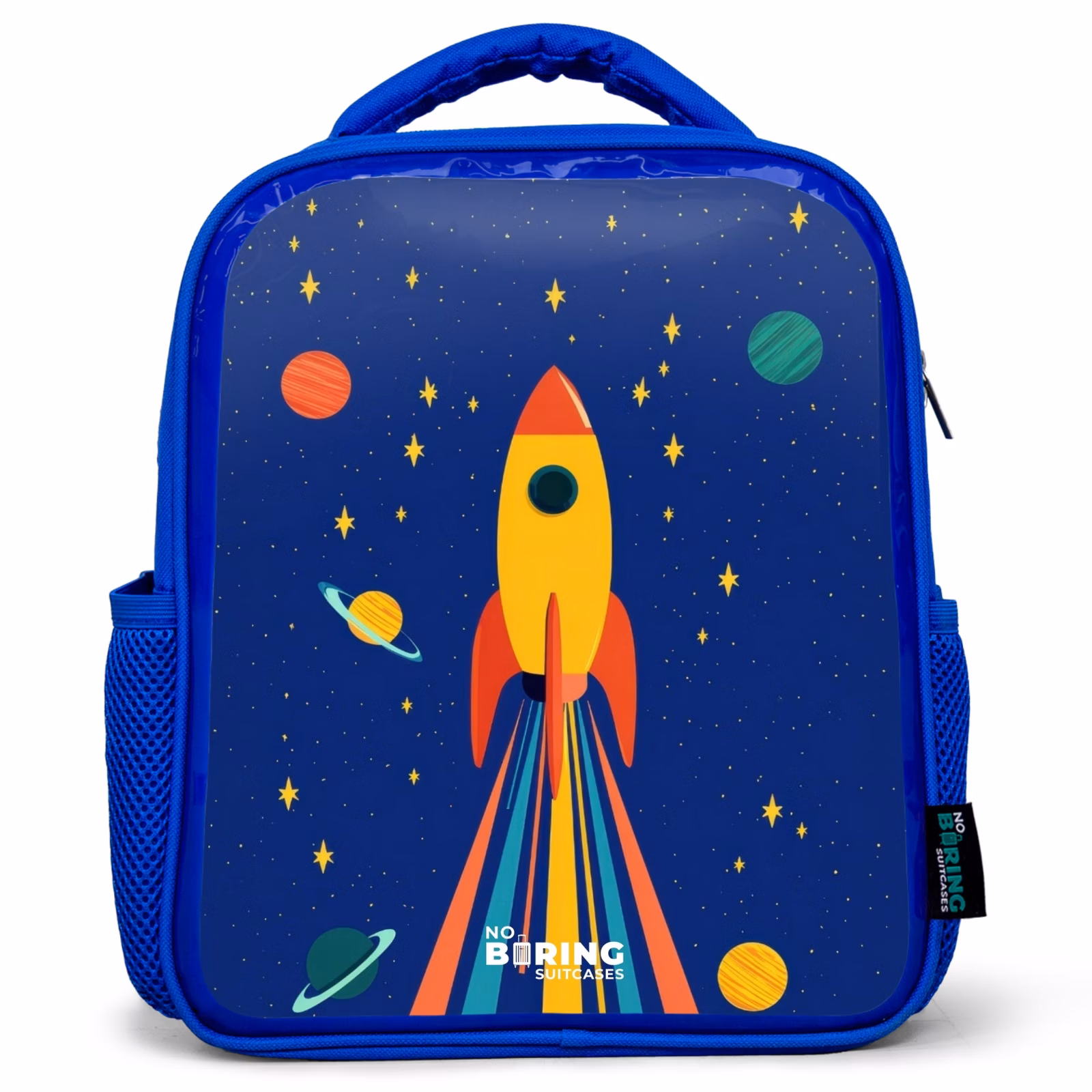 Rugzak kind - blauw - Raket - Sterren - Planeet - Ruimte — 1