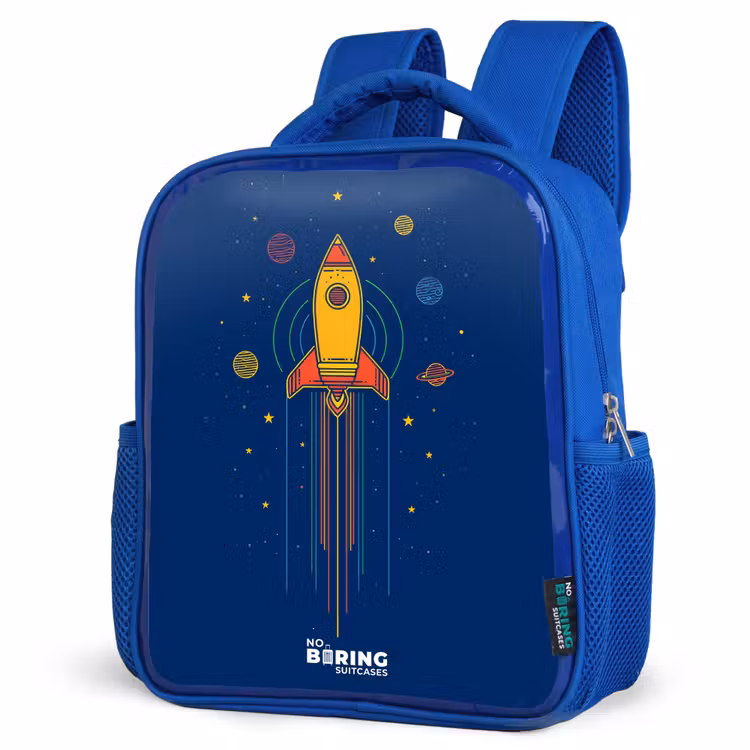 Rugzak kind - blauw - Raket - Planeten - Sterren — 7
