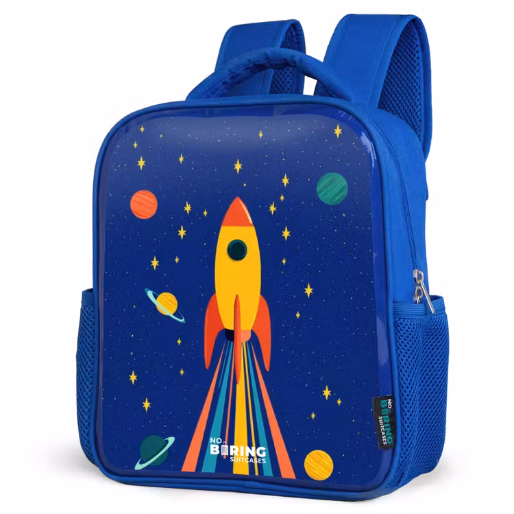 Rugzak kind - blauw - Raket - Sterren - Planeet - Ruimte — 7