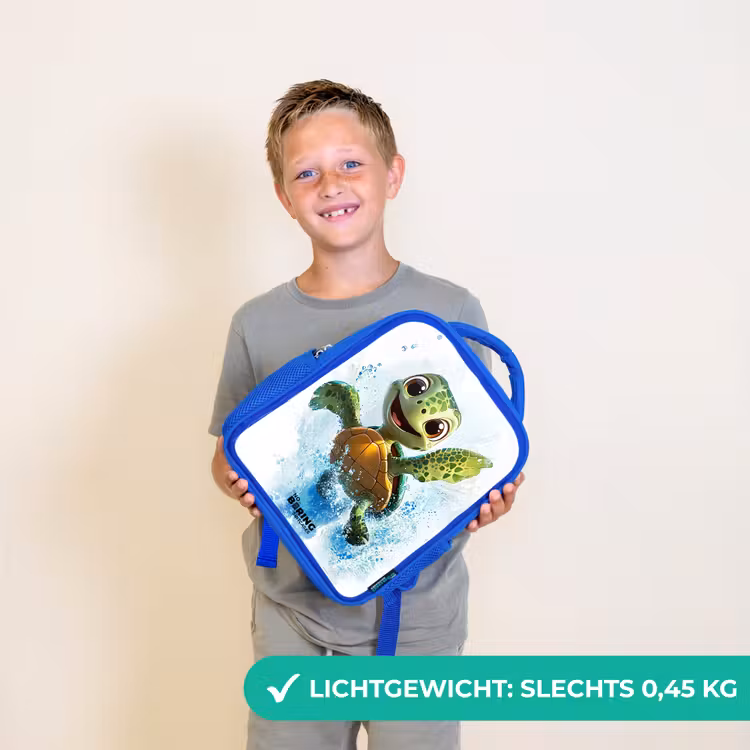 Rugzak kind met naam - Blauw Schildpad - Water - Groen — 2
