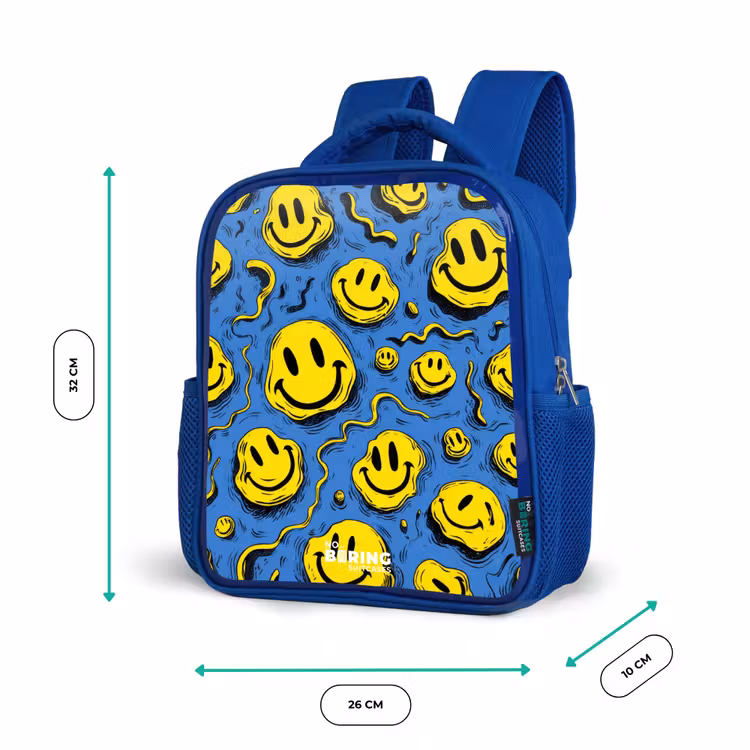 Rugzak kind - blauw - Smiley - Geel - Blauw — 5