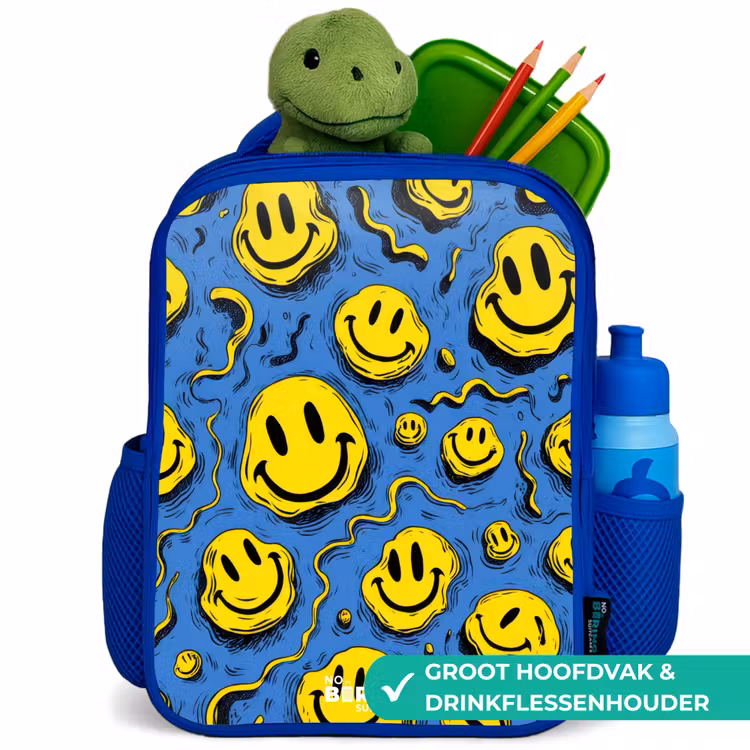 Rugzak kind - blauw - Smiley - Geel - Blauw — 6