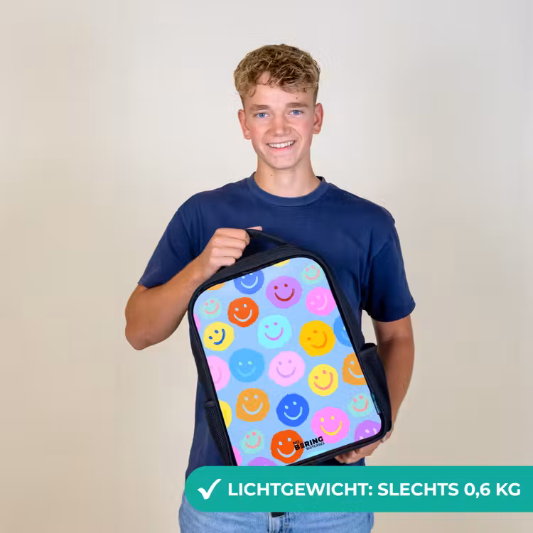 Kinder rugzak - Vrolijk patroon van smileys — 2