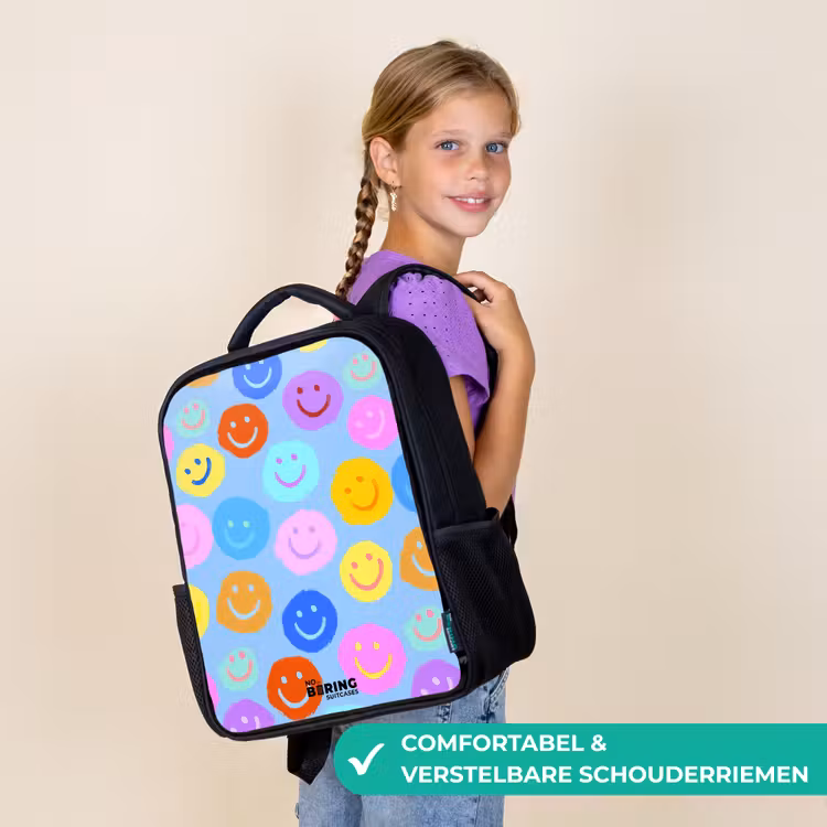 Kinder rugzak - Vrolijk patroon van smileys — 3