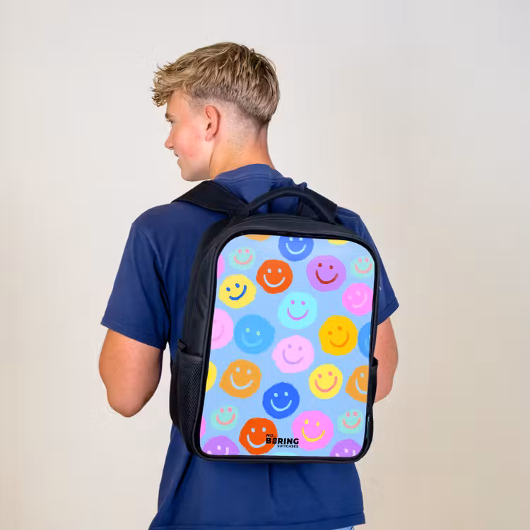 Kinder rugzak - Vrolijk patroon van smileys — 6