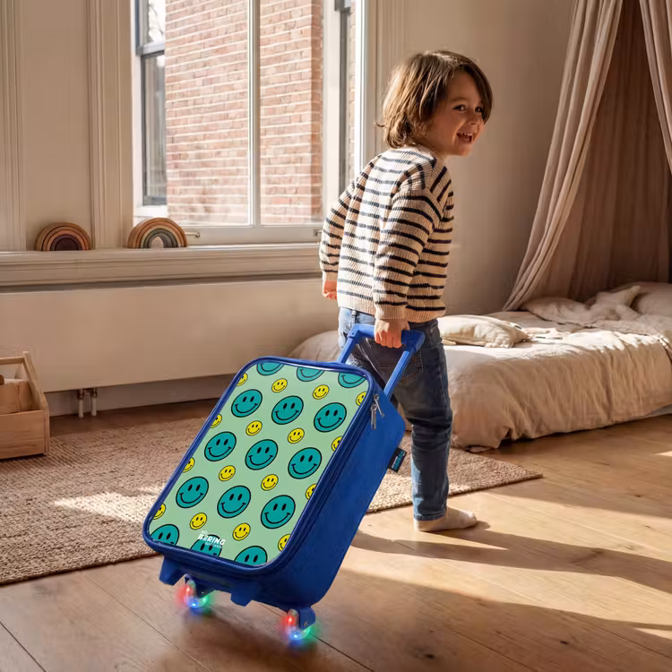 Kinderkoffer blauw - All smiles groen — 3