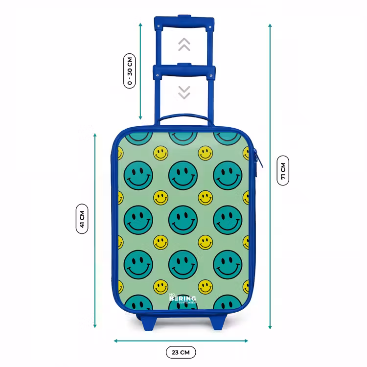 Kinderkoffer blauw - All smiles groen — 6