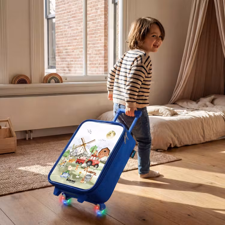 Kinderkoffer blauw - dieren op een boederij — 3