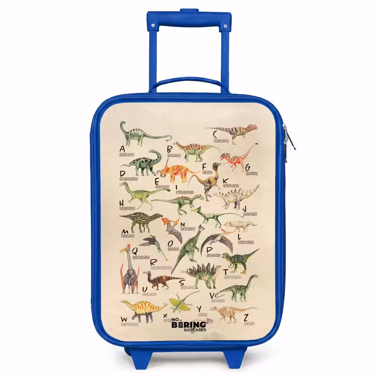 Kinderkoffer blauw - Dino alfabet — 1