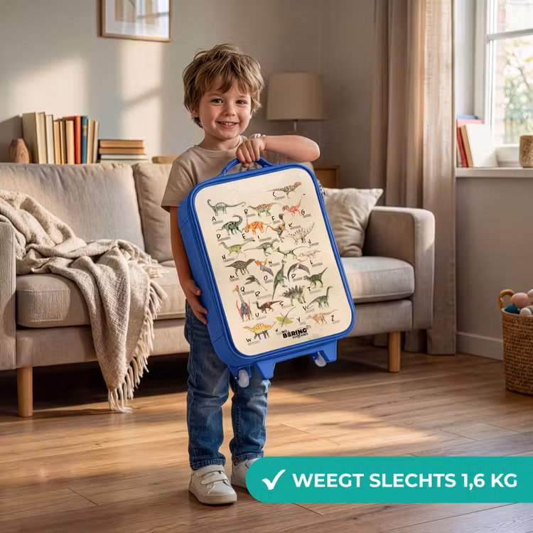 Kinderkoffer blauw - Dino alfabet — 2