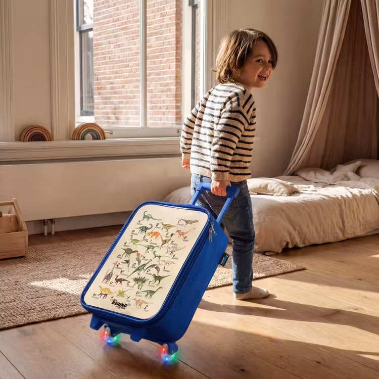 Kinderkoffer blauw - Dino alfabet — 3