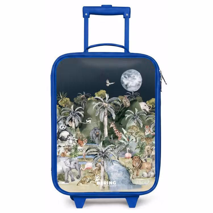 Kinderkoffer blauw - Jungle in de maneschijn — 1