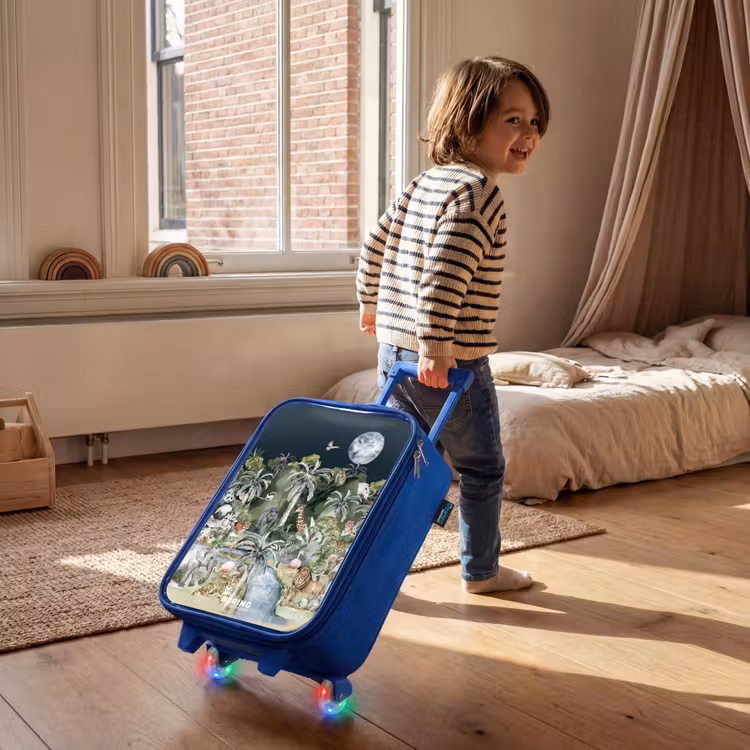 Kinderkoffer blauw - Jungle in de maneschijn — 3