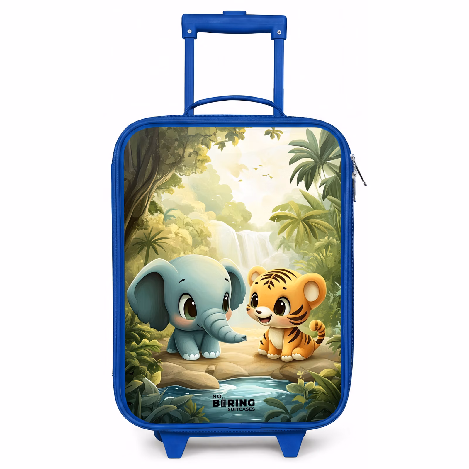 Kinderkoffer - Blauw - Olifant - Tijger - Bos - Jungle — 1