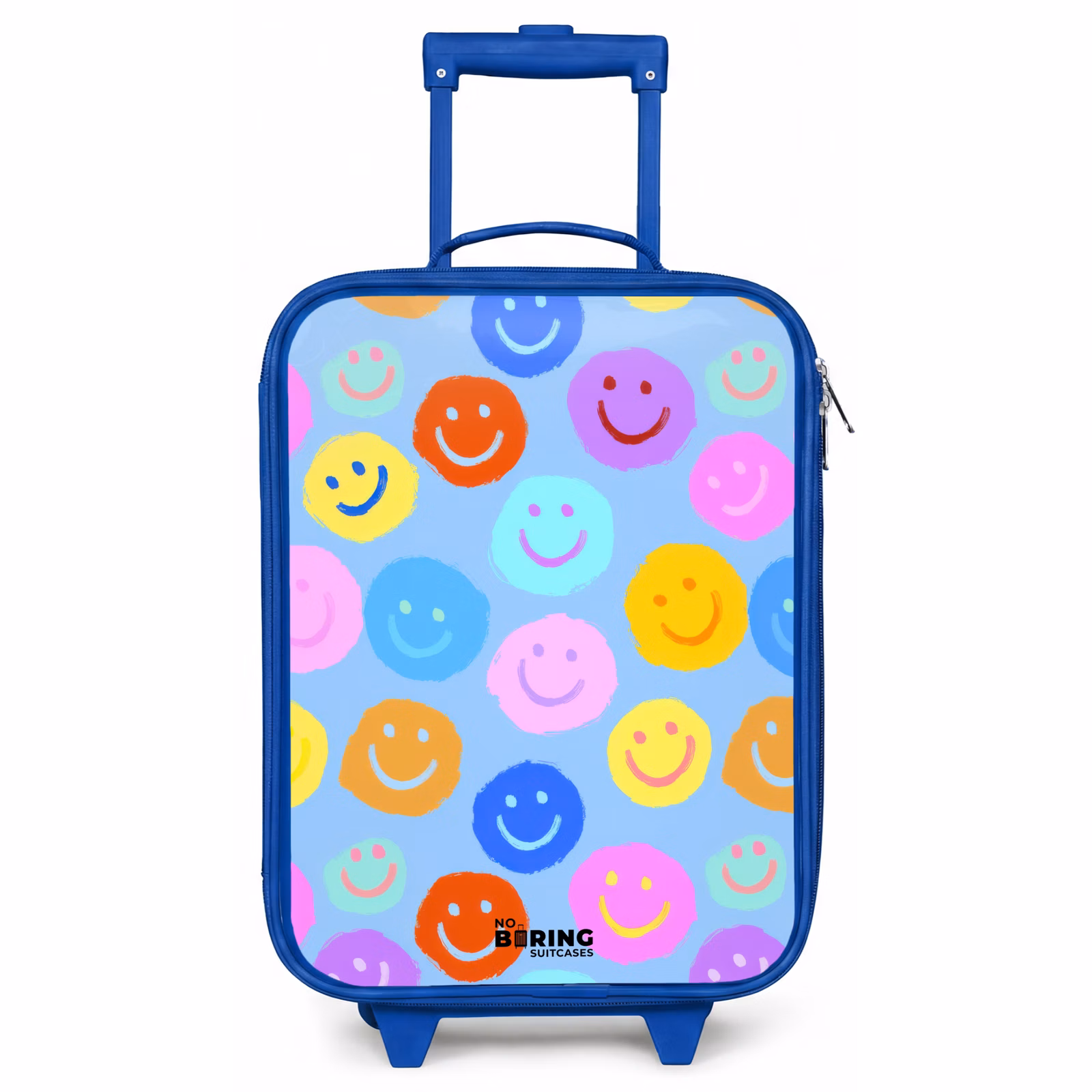 Kinderkoffer - Blauw - Vrolijk patroon van smileys — 1
