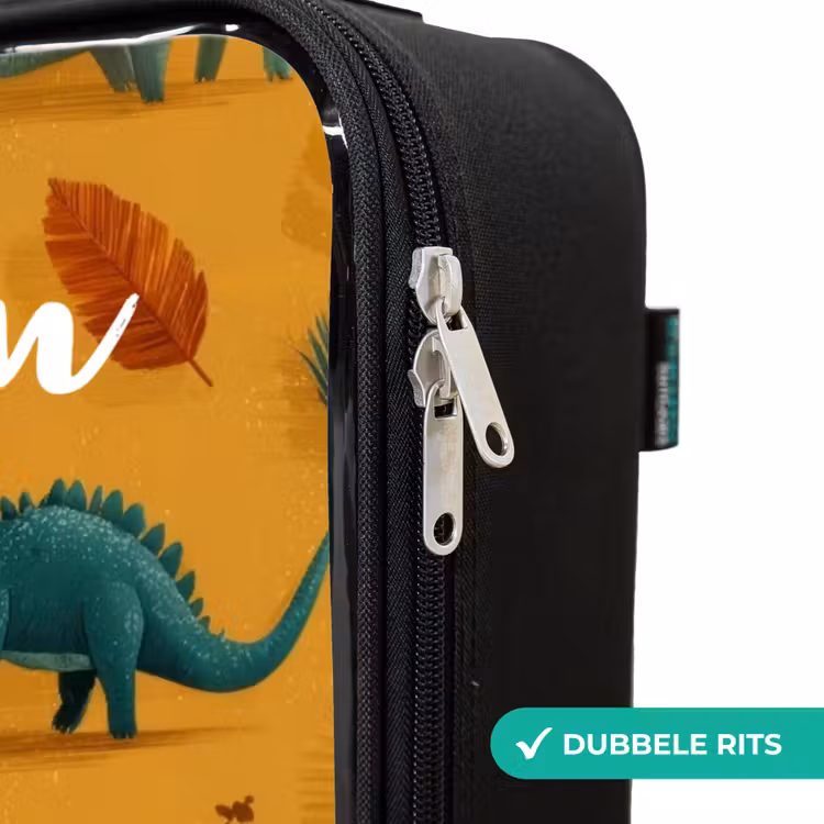 Kinderkoffer met naam - Dino - Dieren - Patroon — 6