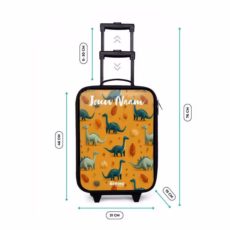 Kinderkoffer met naam - Dino - Dieren - Patroon — 7