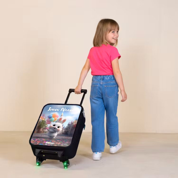 Kinderkoffer met naam - konijn - Ballonnen — 2