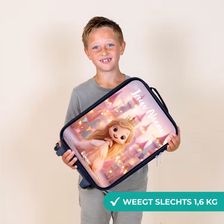 Kinderkoffer met naam - Prinses - Roze - Kasteel — 3