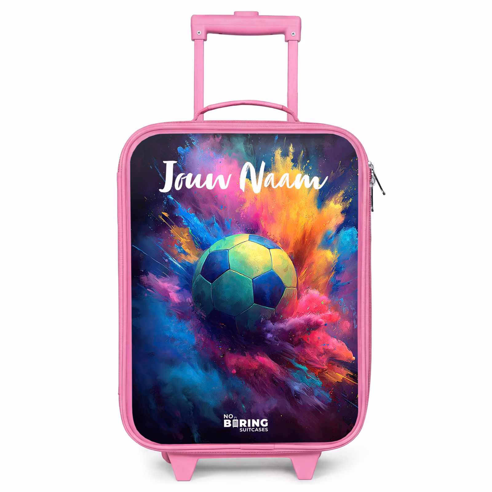 Kinderkoffer roze met naam - Neon - Bal - Kleurrijk — 1