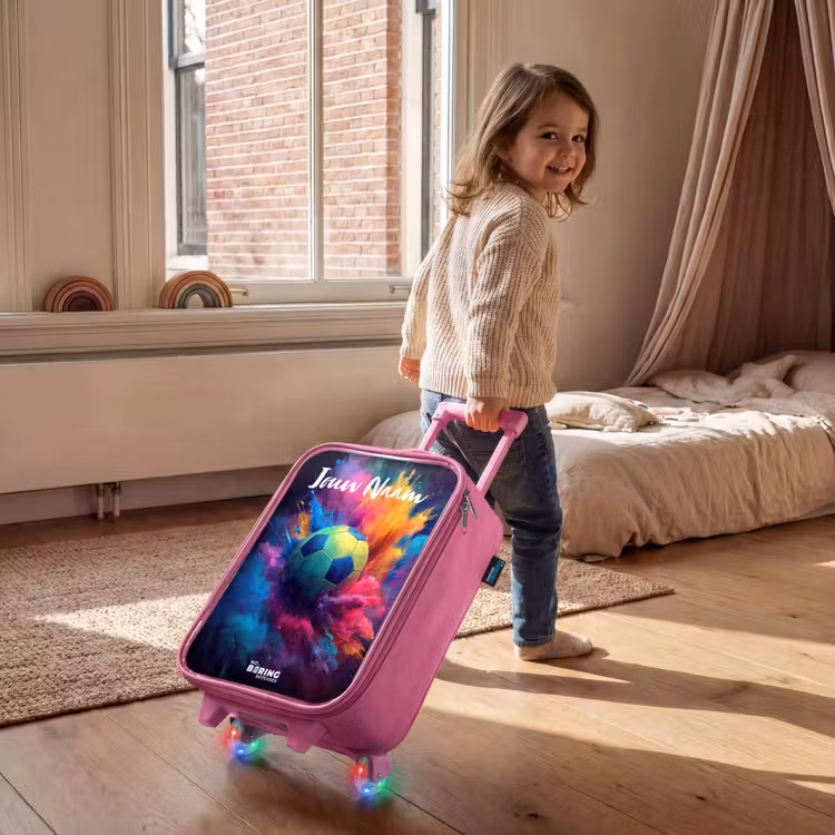 Kinderkoffer roze met naam - Neon - Bal - Kleurrijk — 3