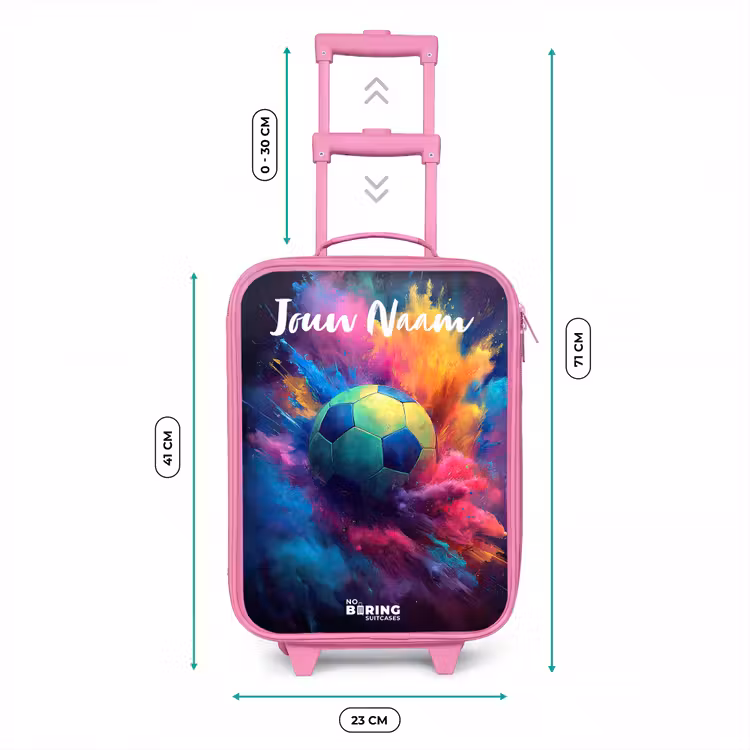 Kinderkoffer roze met naam - Neon - Bal - Kleurrijk — 5