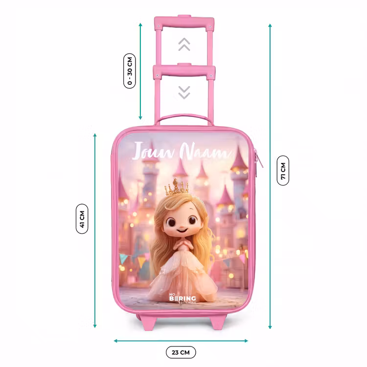 Kinderkoffer roze met naam - Prinses - Roze - Kasteel — 5