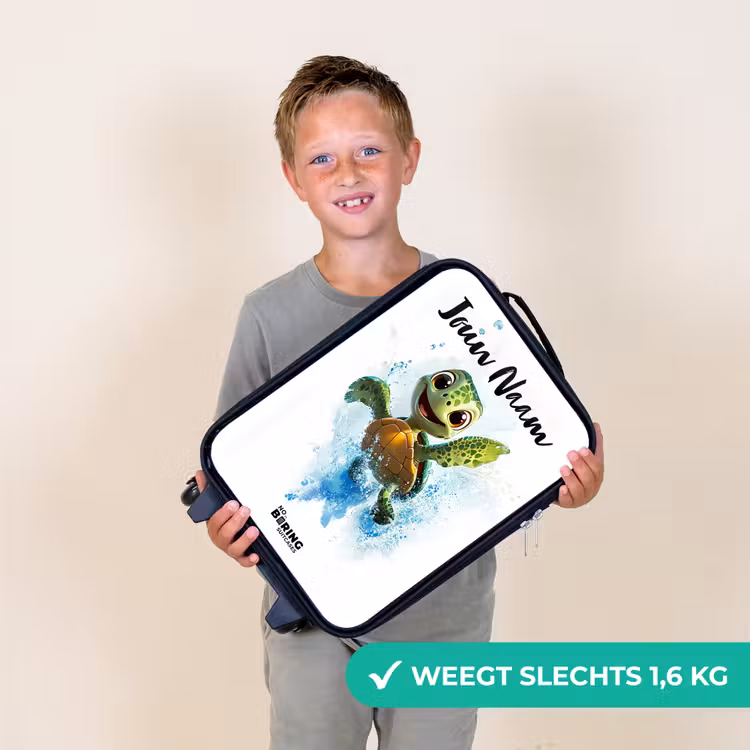 Kinderkoffer met naam - Schildpad - Water - Groen — 3