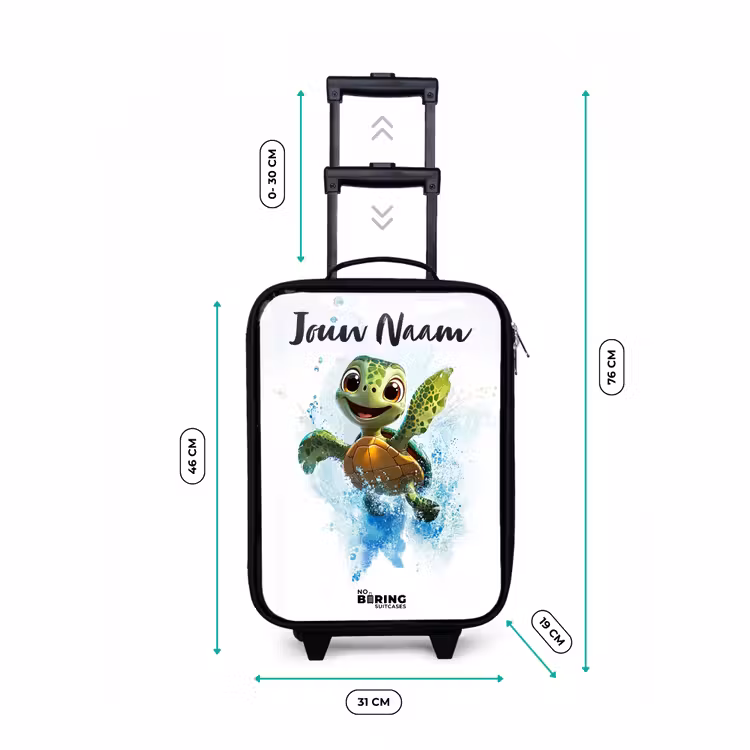 Kinderkoffer met naam - Schildpad - Water - Groen — 7