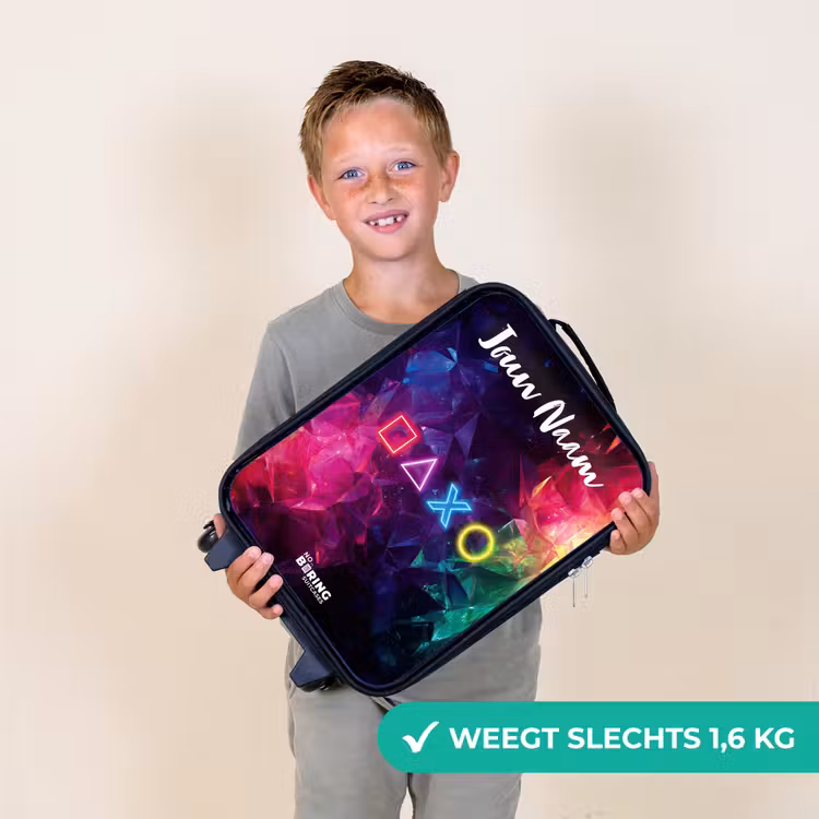 Kinderkoffer met naam - Symbolen - Game - Kleurrijk — 3