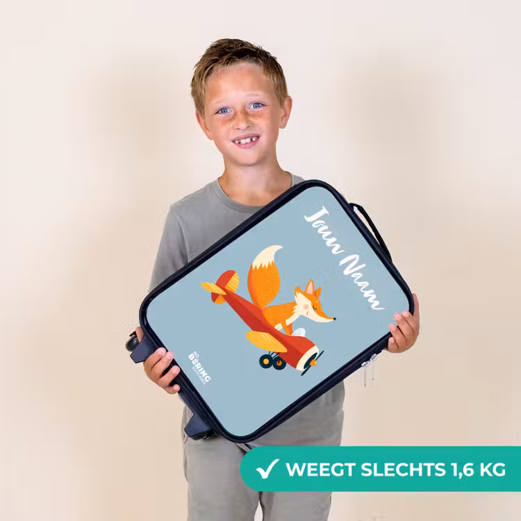 Kinderkoffer met naam - Vos - Vliegtuig - Vliegen — 3