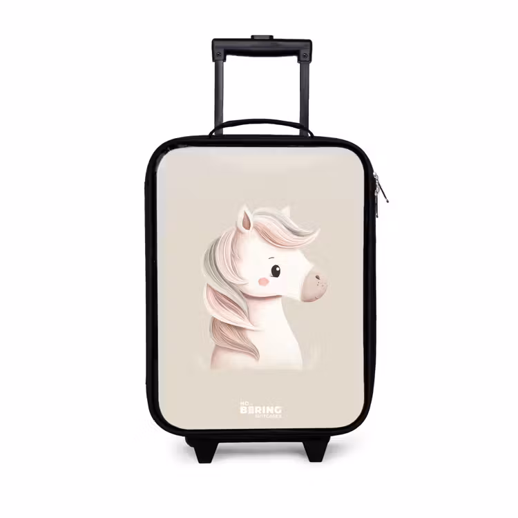 Kinderkoffer - Pony in roze pastel kleuren — 1