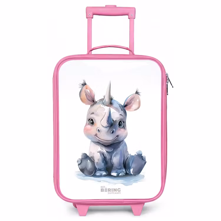Kinderkoffer roze - Baby neushoorn — 1